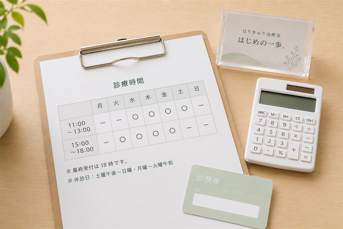 診療時間表・診察券